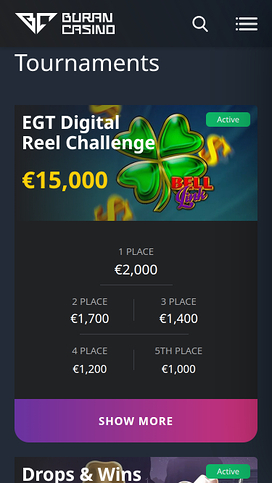 Buran Casino Mobile Tournaments