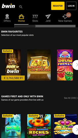 Bwin Casino Mobile Homepage