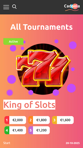 Cadoola Casino Mobile Tournaments