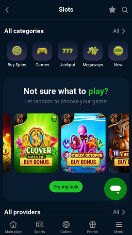 Juegos móviles del casino Calitoro
