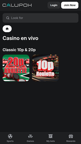 Calupoh Casino Mobile Live Dealer