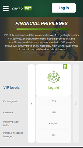 Campobet Casino Mobile VIP Program