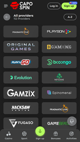 Capospin Casino Mobile Game Developers