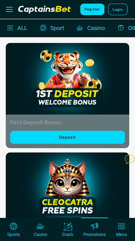 Captainsbet Casino Mobile Promotions
