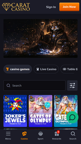 Juegos móviles de casino CaratCasino