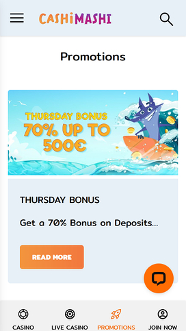 Cashimashi Casino Mobile Promotions
