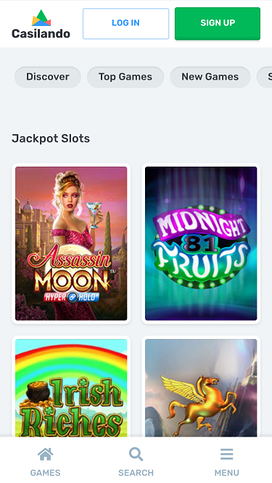 Casilando Casino Mobile Jackpot