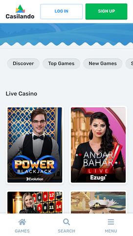 Casilando Casino Mobile Live Dealer