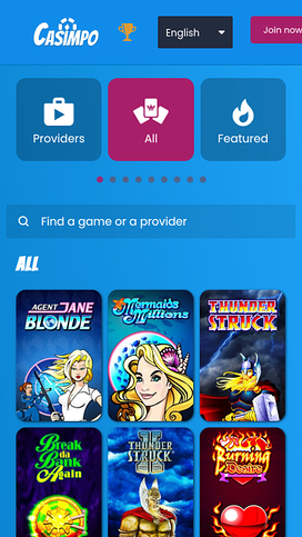 Casimpo Casino Games Mobile