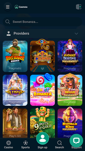 Casineia Casino Mobile Games