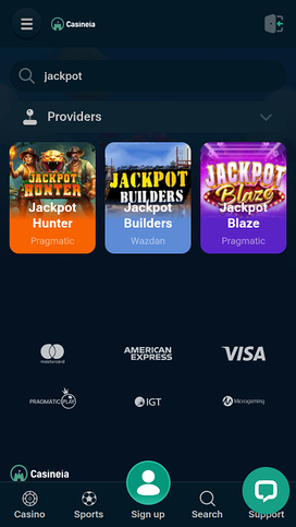 Casineia Casino Mobile Jackpot