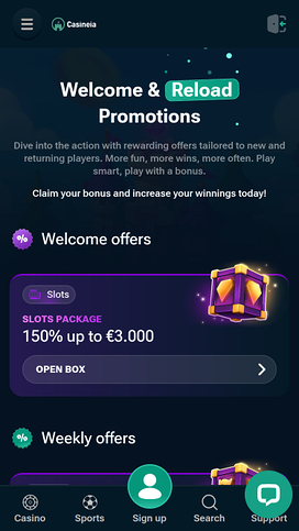 Casineia Casino Mobile Promotions