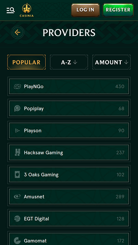 Casinia Casino Mobile Game Developers