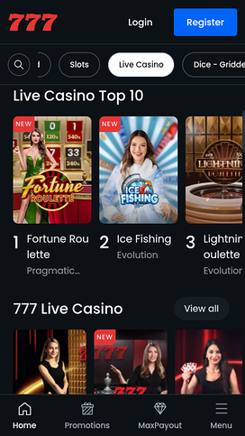 Casino 777 Mobile Live Dealer