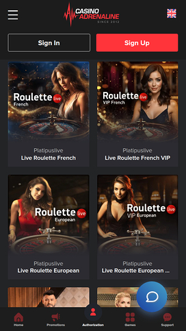 Casino Adrenaline Mobile Live Dealer