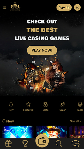 Casino Empire Mobile Homepage
