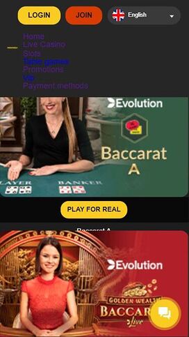Casino Empire777 Mobile Homepage