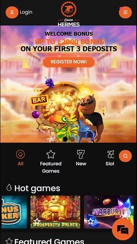 Casino Hermes Mobile Homepage