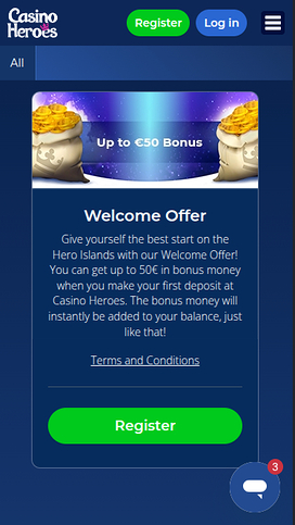 Casino Heroes Mobile Promotions