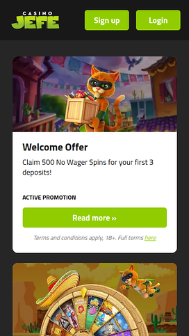 Casino JEFE Mobile Promotions