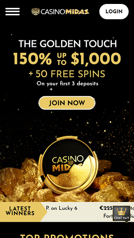 Casino Midas Mobile Homepage