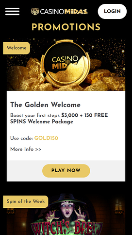 Casino Midas Mobile Promotions