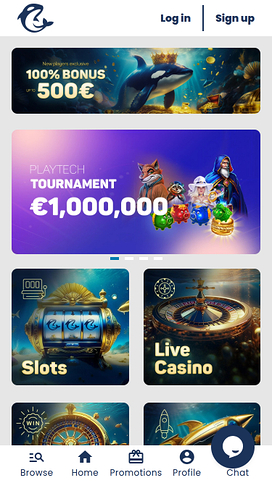 Casino Orca Página de inicio móvil