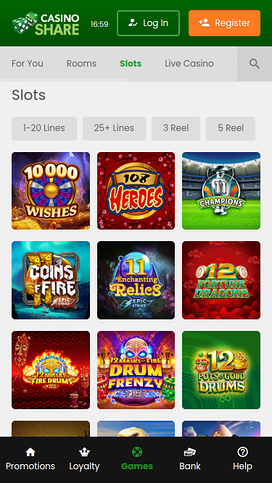 Casino Share Mobile Games