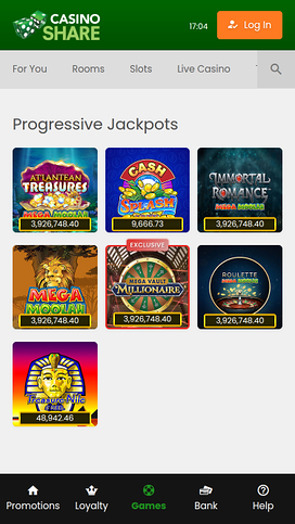 Casino Share Mobile Jackpot
