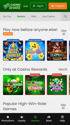 Casino Share Mobile Rooms