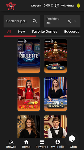 Crupier en vivo móvil de Casino Stars