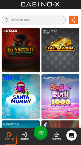 Casino X Mobile Games
