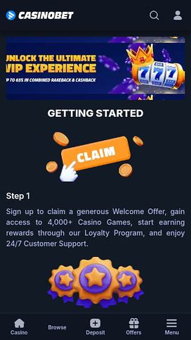 CasinoBet Mobile VIP Program