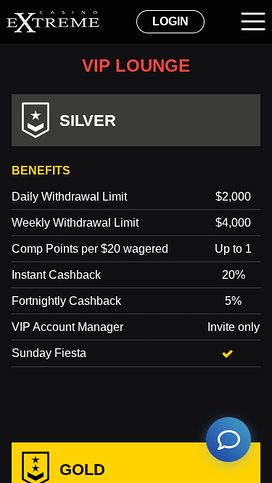 Casino Extreme Mobile VIP Program