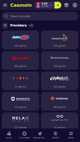 Casinoin Game Developers Mobile