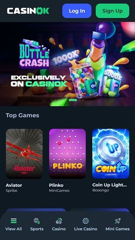 CasinOK Mobile Homepage