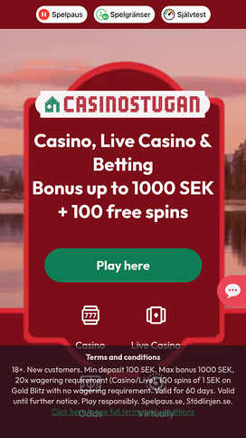 Casinostugan Homepage Mobile