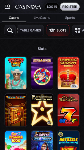 Casinova Casino games mobile
