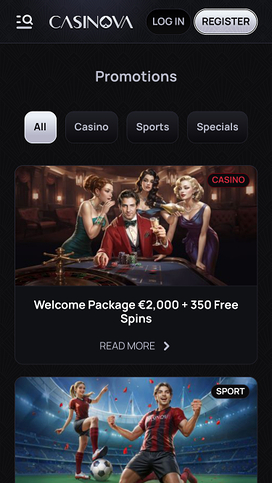 Casinova Casino promotions mobile