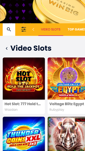 CasinoWinBig games mobile