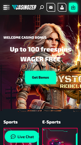 Casinozer homepage mobile