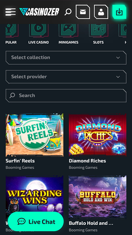 Casinozer jackpot mobile