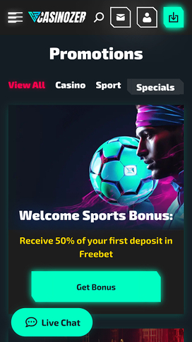 Casinozer promotions mobile