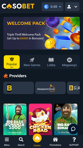 Casobet Casino Games Mobile