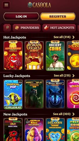 CasoolaCasino Mobile Jackpots
