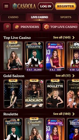 CasoolaCasino Mobile Live Dealer
