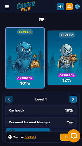 Casino Casper Bets Móvil VIP