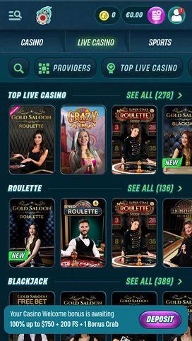 Caspero Casino Live Dealer Mobile