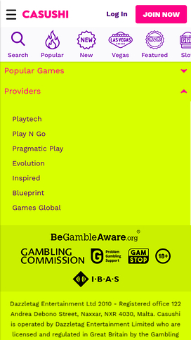 Casushi Casino Game Developers Mobile