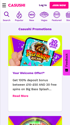 Casushi Casino Promotions Mobile